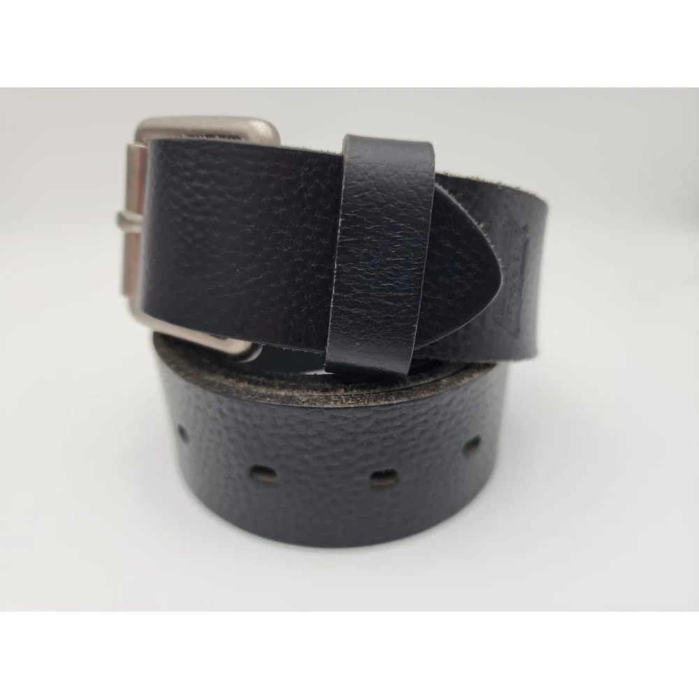 Dickies Black Pebbled Leather Belt Sz 38